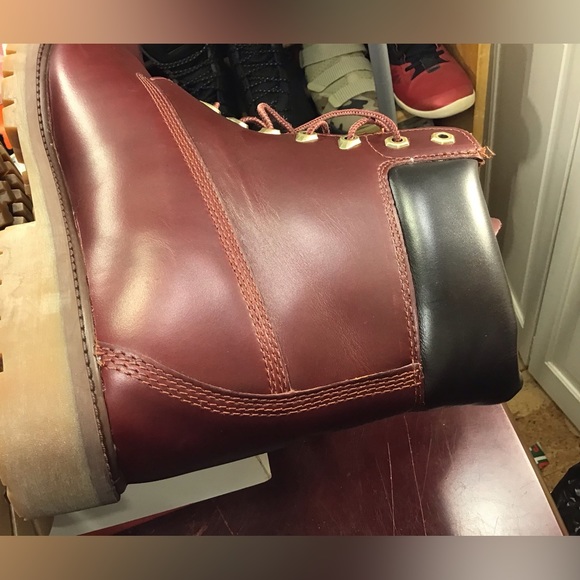 Timberland Heritage 6 Inch Sz 13M Men's Merlot Color Leather TB 0A22W9 - Picture 15 of 16